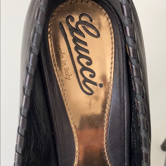 Gucci Black Leather Peep Toe stilettos - Picture 16 of 16